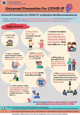 ๊Universal Prevention For COVID-19 การป้องกันการติดเชื้อแบบครอบจักรวาล